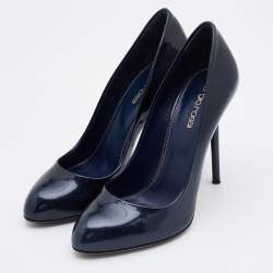 Pre Owned حذاء كعب عالي سيرجيو روسي مرصع ذهبي وردي جلد رصاصي مقاس 40