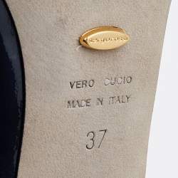 Pre Owned حذاء كعب عالي سيرجيو روسي مرصع ذهبي وردي جلد رصاصي مقاس 40