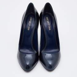 Pre Owned حذاء كعب عالي سيرجيو روسي مرصع ذهبي وردي جلد رصاصي مقاس 40