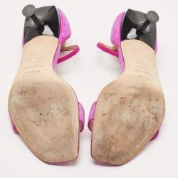 مملوكة مسبقًا Sergio Rossi Pink Suede Ankle Strap Sandals Size 41