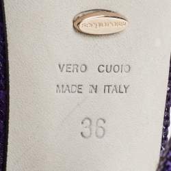 Sergio Rossi Purple Sequin and Satin Slingback Sandals Size 36