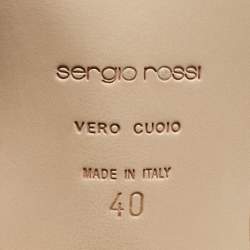 Pre Owned Sergio Rossi Blue Suede Bow Knee Length Boots Size 40