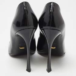 Pre Owned Sergio Rossi Black Leather Pointed Toe Pumps Size 37