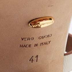 Pre Owned Sergio Rossi White Leather Strappy Slingback Sandals Size 41