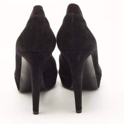 Sergio Rossi Black Suede Platform Pumps Size 39