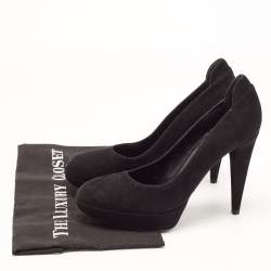 Sergio Rossi Black Suede Platform Pumps Size 39