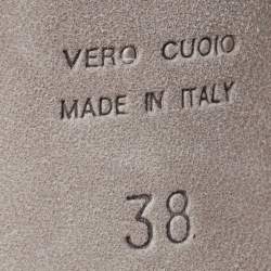 Pre Owned Sergio Rossi Tricolor Leather Slingback Sandals Size 38