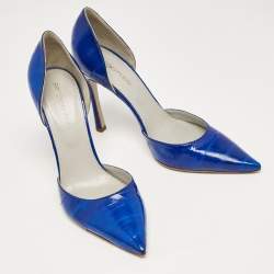 Sergio Rossi Blue Eel D'orsay Pumps Size 38