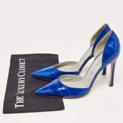 Sergio Rossi Blue Eel D'orsay Pumps Size 38