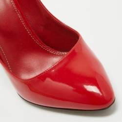 Pre Owned Sergio Rossi Red Patent Leather Pumps Size 38