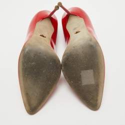 Pre Owned Sergio Rossi Red Patent Leather Pumps Size 38