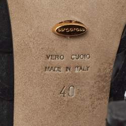 Pre Owned Sergio Rossi Black Suede Cut Out Sandals Size 40