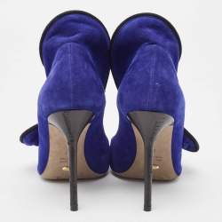 مملوكة مسبقًا Sergio Rossi Blue Suede Twirl Pumps Size 37