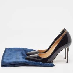 Pre Owned Sergio Rossi Black Patent Leather Pointed Toe Pumps Size 36
