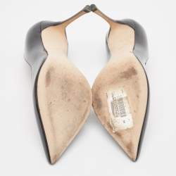 Pre Owned Sergio Rossi Black Patent Leather Pointed Toe Pumps Size 36