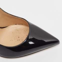 Pre Owned Sergio Rossi Black Patent Leather Pointed Toe Pumps Size 36