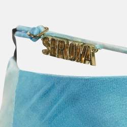 مملوكة مسبقًا Ser.o.ya Blue Abstract Print Satin Silvana Maxi Skirt XS