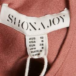 Pre Owned Shona Joy Pink Linen Blend Cut-Out Maxi Dress M