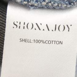 Pre Owned Shona Joy Blue Denim Top and Shorts Set M/L