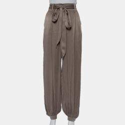 Shona Joy Olive Green Textured belted Elton Joggers M