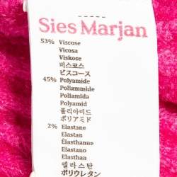 Sies Marjan Fuchsia Pink Rib Knit Turtle Neck Top M
