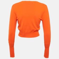 Pre Owned سويتر سيس مارجان قماش محبوكة برتقالي بقصة كروبية مقاس ميديم