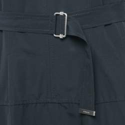 مملوكة مسبقًا فستان سيمكهاي أزرق داكن قطني ماكسي مقاس متوسط