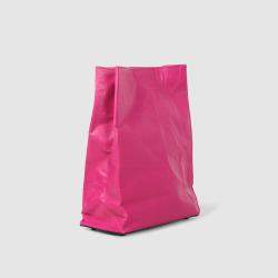 Simon Miller Pink/Black Leather Small Lunch Bag Clutch 