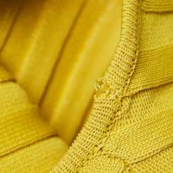 Simon Miller Yellow Rib Knit Fringed Maxi Dress XS