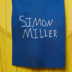 Simon Miller Yellow Rib Knit Fringed Maxi Dress XS