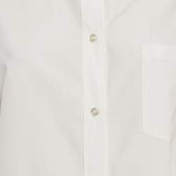 Pre Owned Simone Rocha White Cotton Gathered Sleeve Detail Shirt M