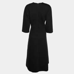 S'Max Mara Black Jersey Pensile Midi Dress XL