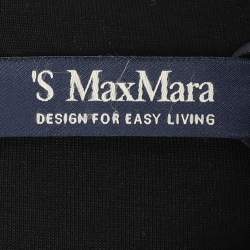 S'Max Mara Black Jersey Pensile Midi Dress XL