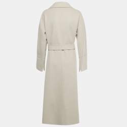Pre Owned S'Max Mara Beige Wool Belted Elisa Coat L