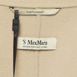 Pre Owned S'Max Mara Beige Wool Belted Elisa Coat L