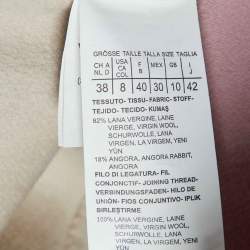 S'Max Mara Pink Wool Cucito A Mano Mid Length Coat M