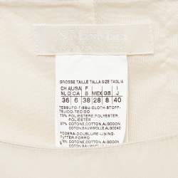 S'Max Mara Beige Cotton Blend Pleated Sleeveless Dress S