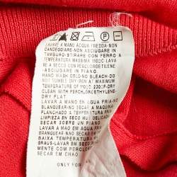 S'Max Mara Red Cotton Knit Cropped Cardigan S