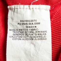 S'Max Mara Red Cotton Knit Cropped Cardigan S