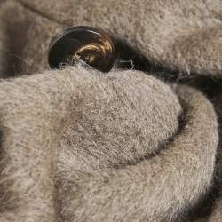 S'Max Mara Grey Felt Double Breasted Coat M