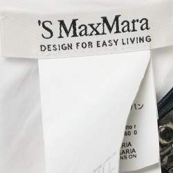 S'Max Mara White Cotton Embellished Neck Sleeveless Top S