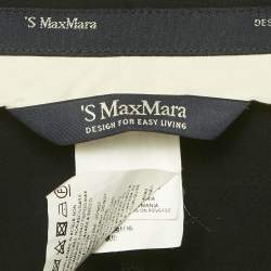 S'Max Mara Black Crepe Tailored Trousers M