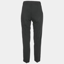 S'Max Mara Black Crepe Tailored Trousers M