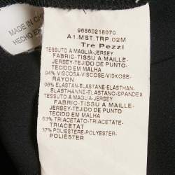 Pre Owned S'Max Mara Black Crepe V-Neck Sleeveless Mini Dress M