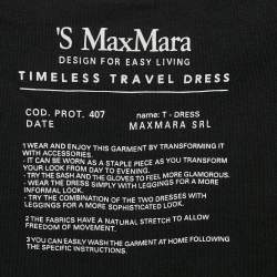 Pre Owned S'Max Mara Black Crepe V-Neck Sleeveless Mini Dress M