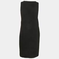 Pre Owned S'Max Mara Black Crepe V-Neck Sleeveless Mini Dress M