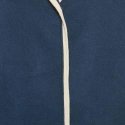 S'Max Mara Navy Blue Wool Button Front Long Coat L