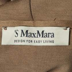 S'Max Mara Brown Logo Embroidered Jersey Sweatshirt M