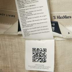 Pre Owned S'Max Mara Beige Linen Wide-Leg Trousers L