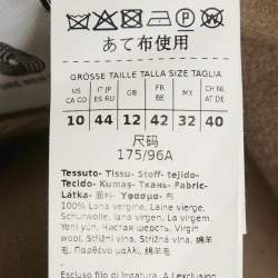 Pre Owned S'Max Mara Camel Brown Wool Double Breasted Trench Coat L